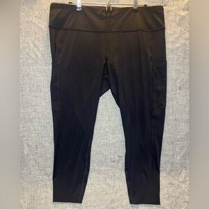 Lululemon Women’s Fast & Free 7/8 Tight II Black Athletic Leggings Size 20